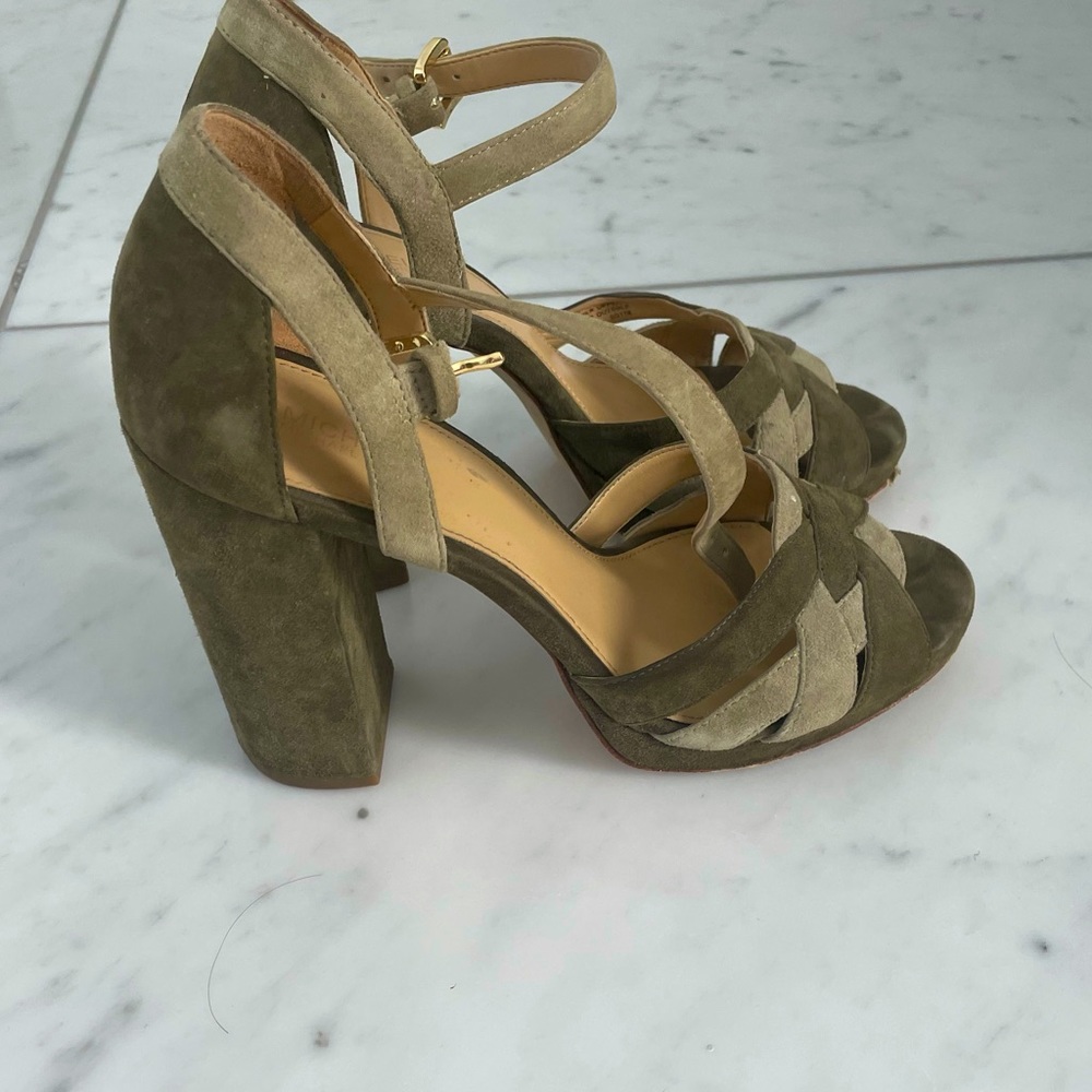 Gorgeous Michael Kors block heel sandals